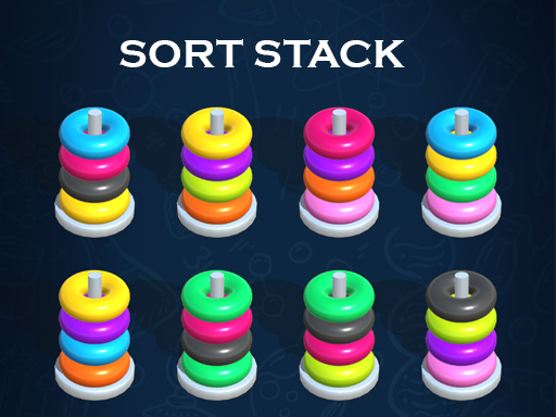 Sort Stack Color Hoop Puzzle Game