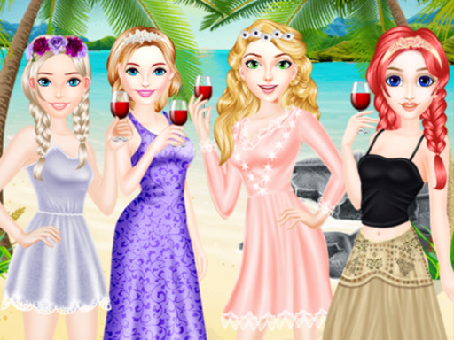 School Graduation Beach Party Dress Up Game