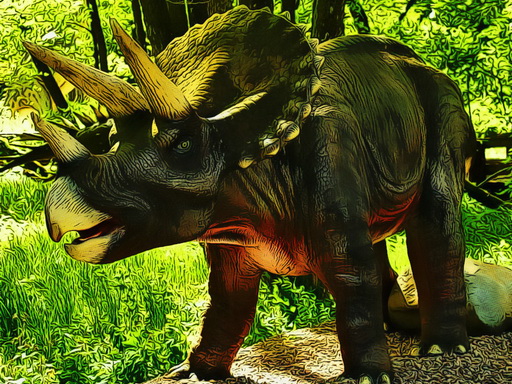 Triceratops Dinosaur Puzzle Online Game