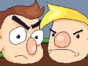 Fight Bros 2 Player Slingshot Game