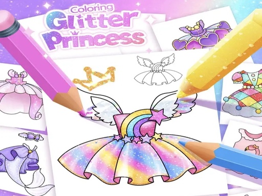 Princess Coloring Glitter Online Game