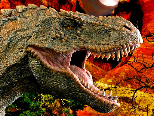 T-Rex Dinosaur Jigsaw Puzzle Game