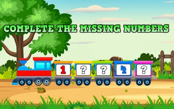 Complete The Missing Numbers Train Puzzle