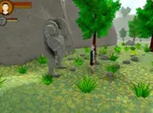 Young Explorer and Stone Guardian Puzzle
